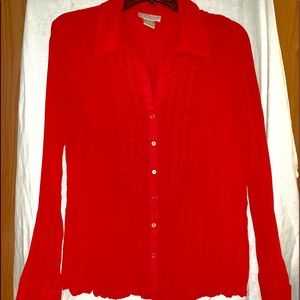 Sheer Red blouse